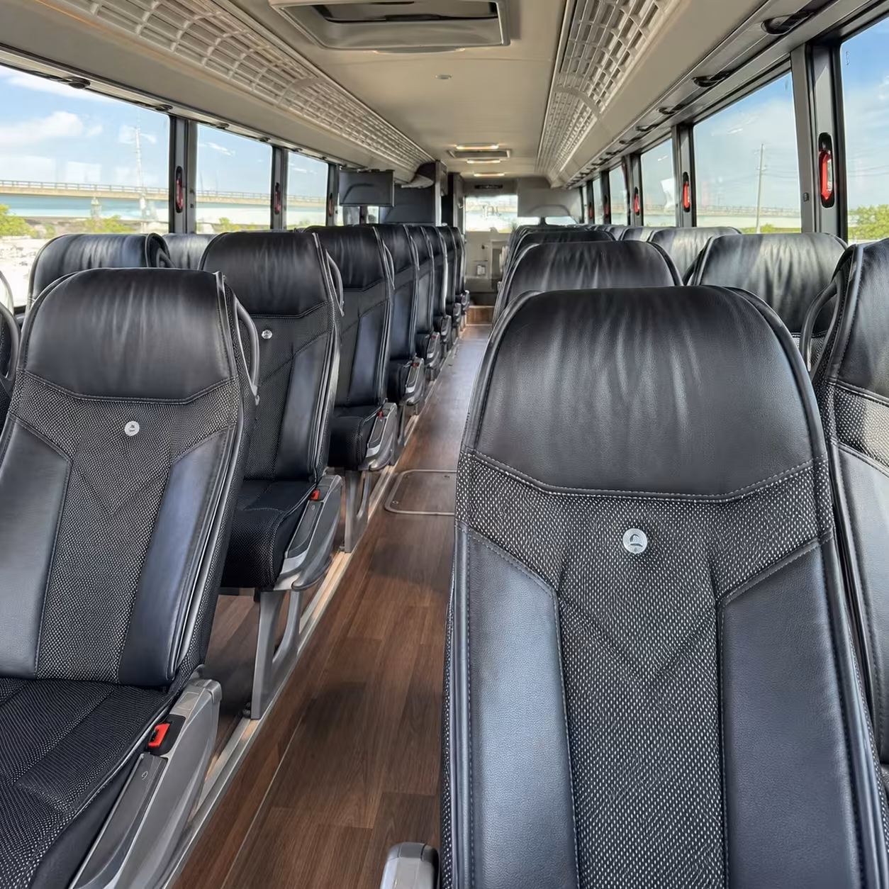 56 passenger charter bus interior