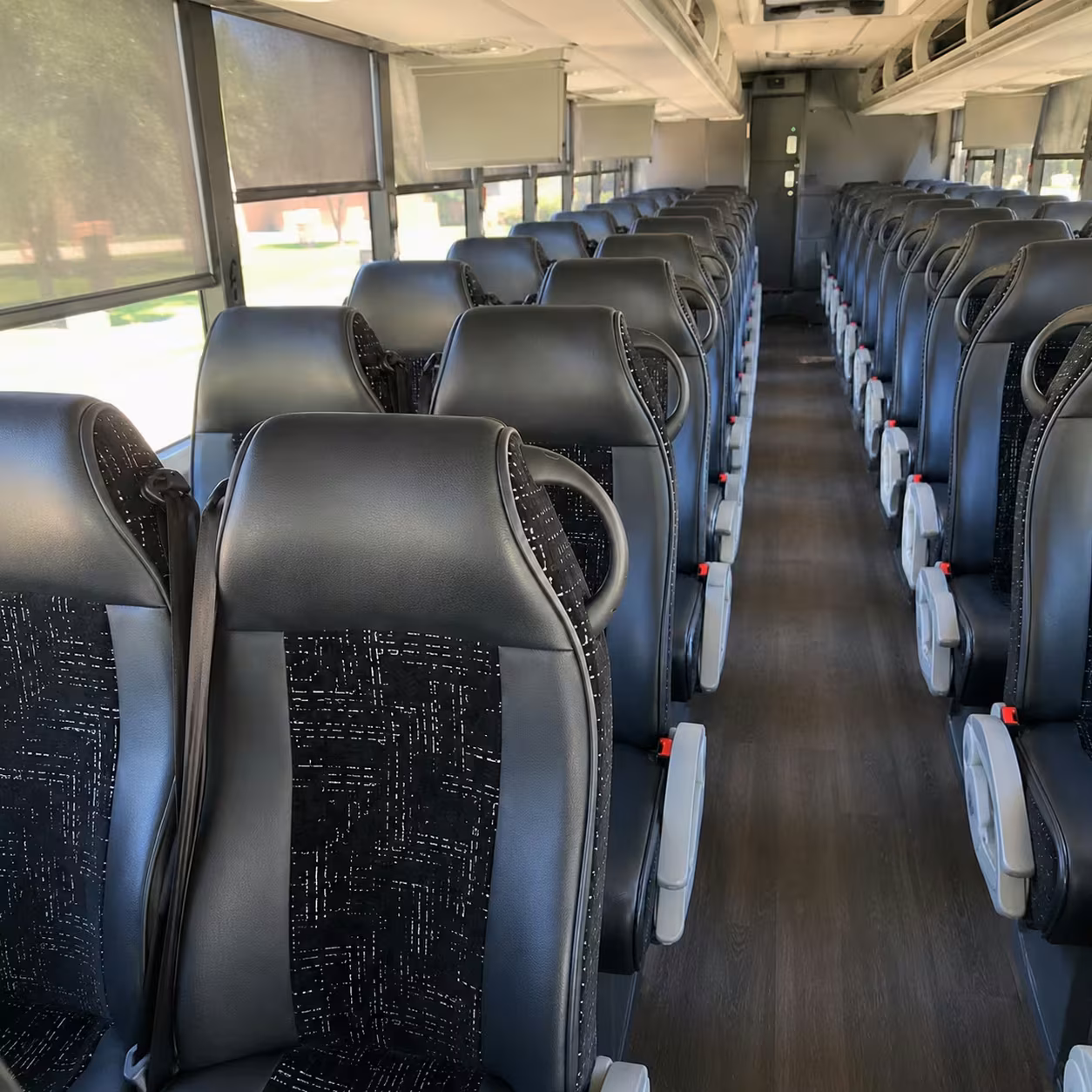 redwood city charter bus interior gallery