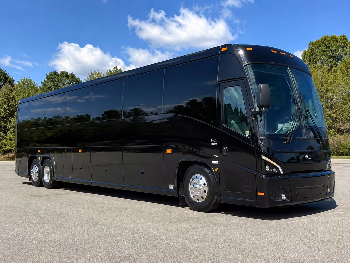 redwood city charter bus rental exterior